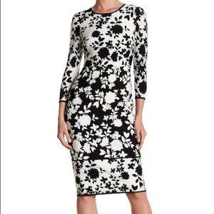 Maggy London Printed Block Midi Dress